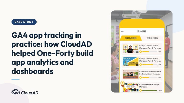 GA4 app tracking in practice: how CloudAD helped One-Forty build app analytics and dashboards