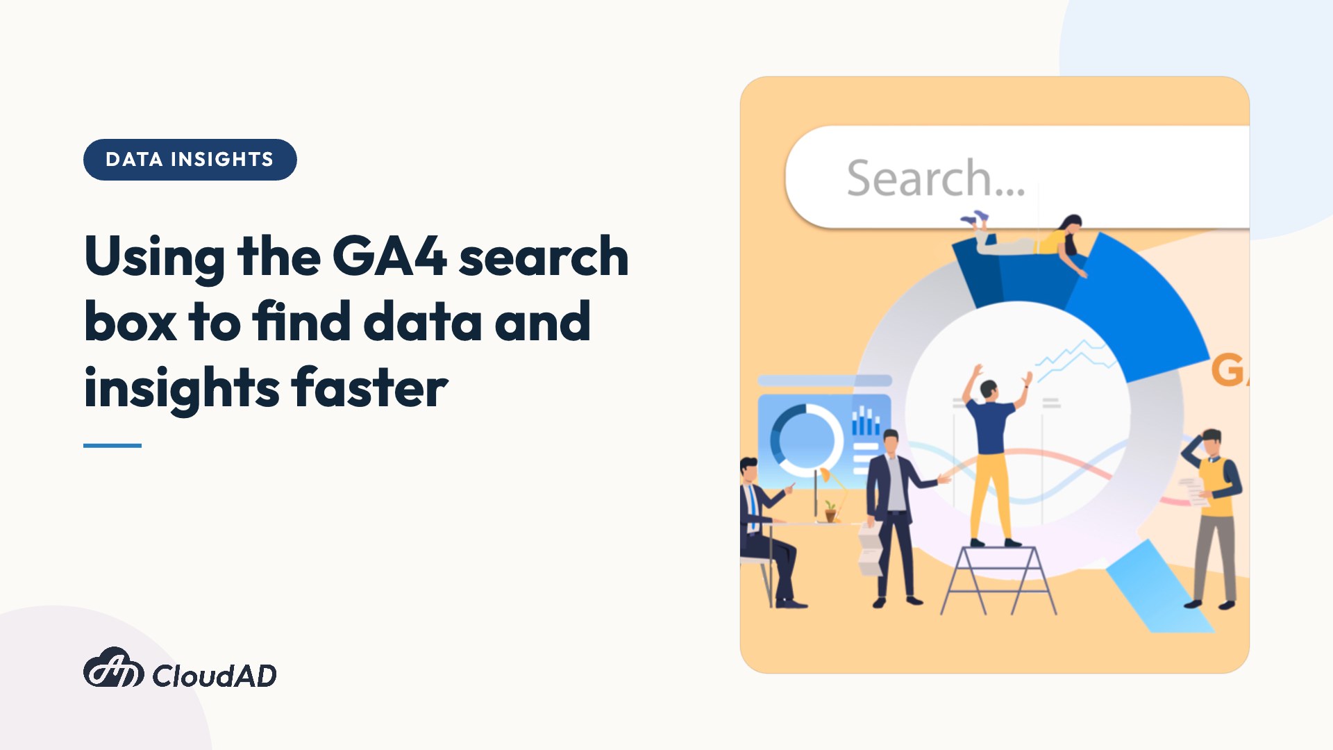 Using the GA4 search box to find data and insights faster